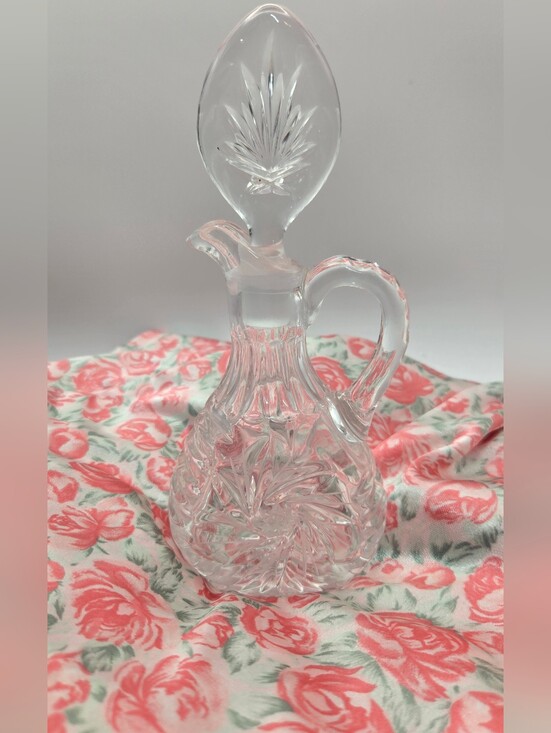 Echt Bleikristall Other - Echt Bleikristall 24% Lead Crystal Cruet Oil Dispenser From Germany